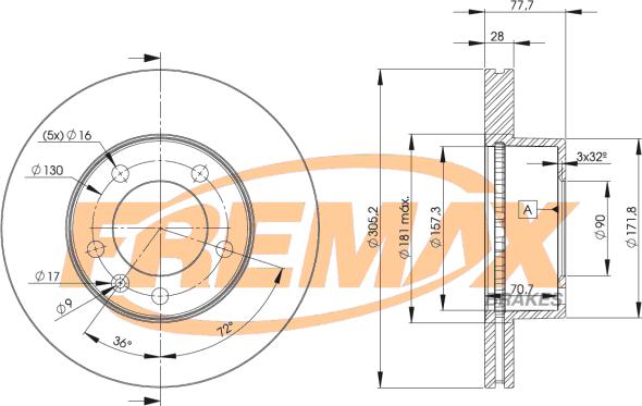 FREMAX BD-6848 - Kočioni disk www.molydon.hr