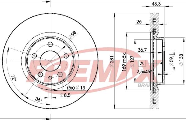 FREMAX BD-6811 - Kočioni disk www.molydon.hr