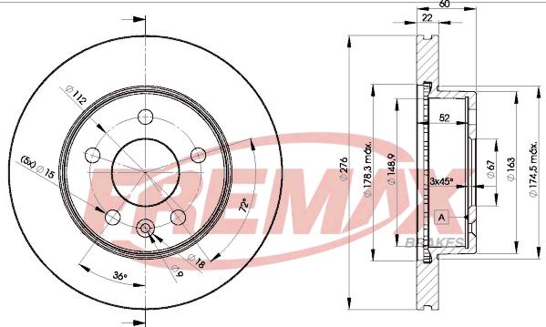 FREMAX BD-6380 - Kočioni disk www.molydon.hr