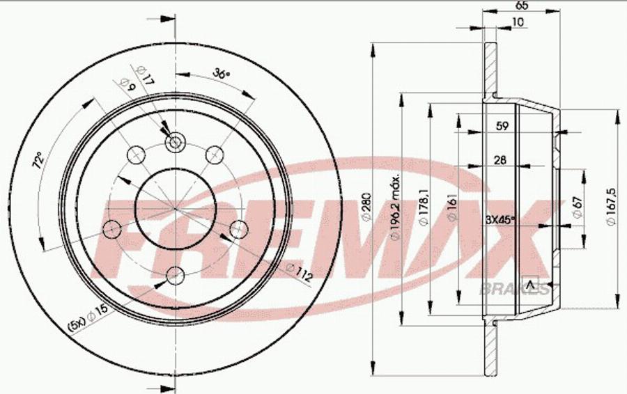 FREMAX BD-6381e - Kočioni disk www.molydon.hr