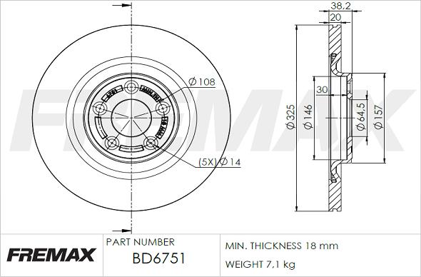 FREMAX BD-6751 - Kočioni disk www.molydon.hr