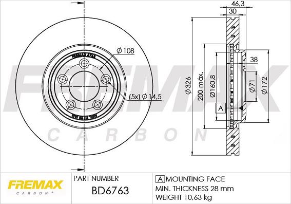 FREMAX BD-6763 - Kočioni disk www.molydon.hr