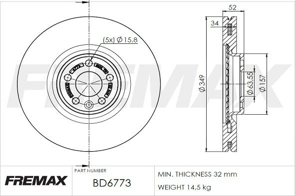 FREMAX BD-6773 - Kočioni disk www.molydon.hr