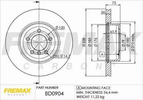 FREMAX BD-0904 - Kočioni disk www.molydon.hr