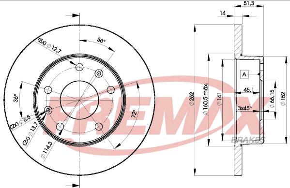 FREMAX BD-0903 - Kočioni disk www.molydon.hr