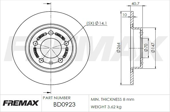 FREMAX BD-0923 - Kočioni disk www.molydon.hr