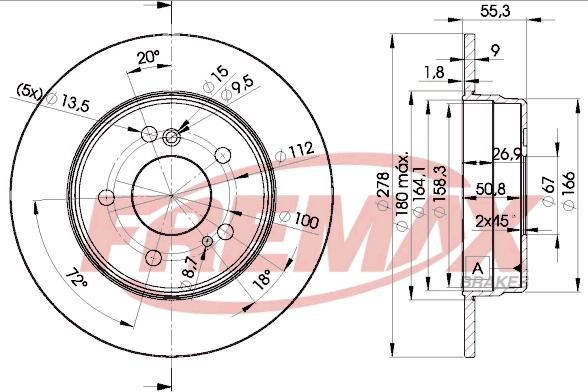 FREMAX BD-0412 - Kočioni disk www.molydon.hr