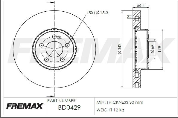 FREMAX BD-0429 - Kočioni disk www.molydon.hr