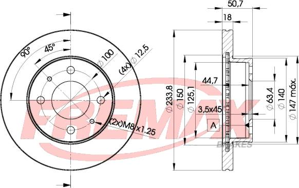 FREMAX BD-0550 - Kočioni disk www.molydon.hr