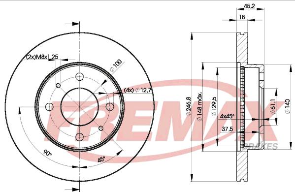 FREMAX BD-0602 - Kočioni disk www.molydon.hr