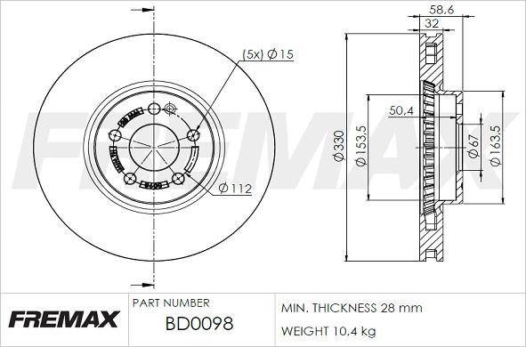 FREMAX BD-0098 - Kočioni disk www.molydon.hr