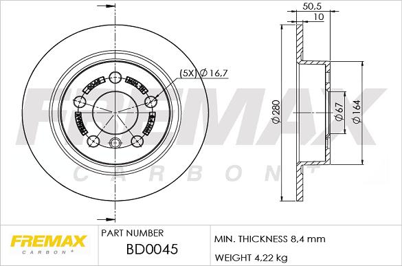 FREMAX BD-0045 - Kočioni disk www.molydon.hr