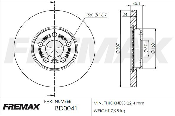 FREMAX BD-0041 - Kočioni disk www.molydon.hr