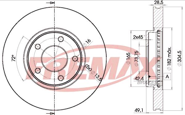 FREMAX BD-0014 - Kočioni disk www.molydon.hr