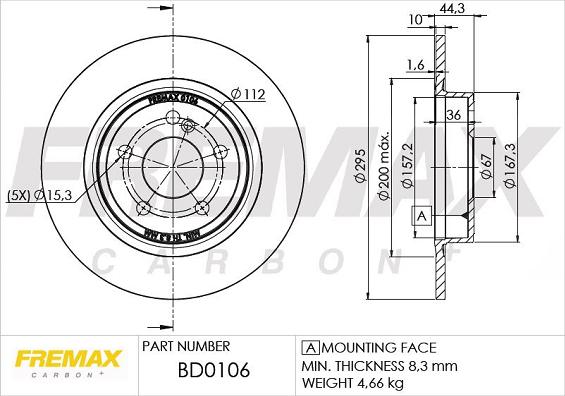 FREMAX BD-0106 - Kočioni disk www.molydon.hr