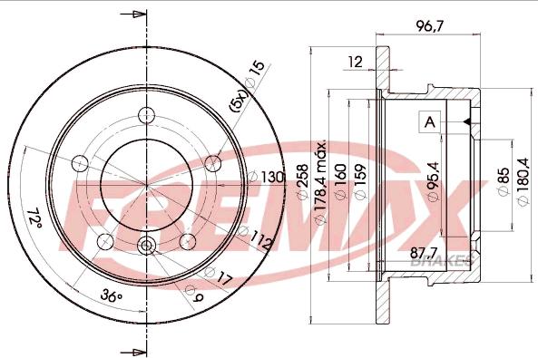 FREMAX BD-0184 - Kočioni disk www.molydon.hr