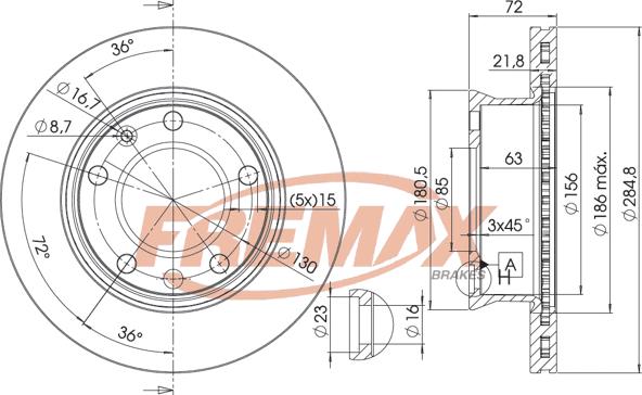 FREMAX BD-0187 - Kočioni disk www.molydon.hr