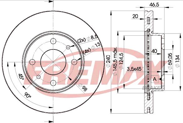 FREMAX BD-0178 - Kočioni disk www.molydon.hr