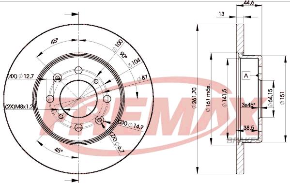 FREMAX BD-0841 - Kočioni disk www.molydon.hr