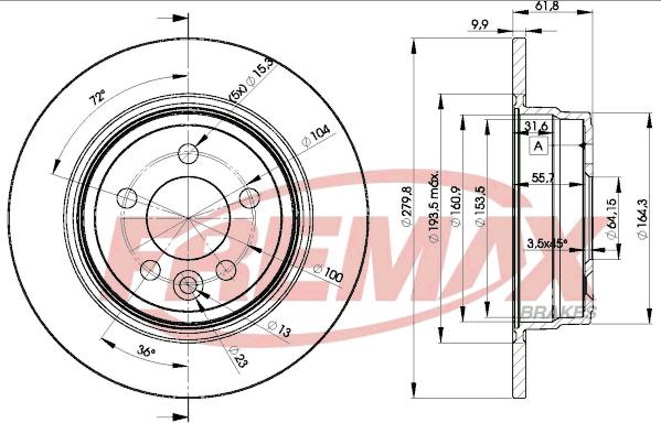 FREMAX BD-0847 - Kočioni disk www.molydon.hr