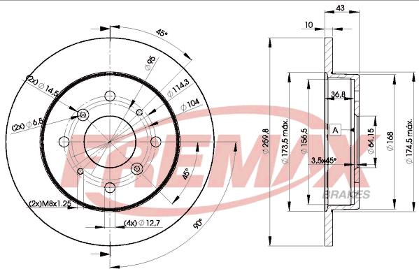 FREMAX BD-0802 - Kočioni disk www.molydon.hr