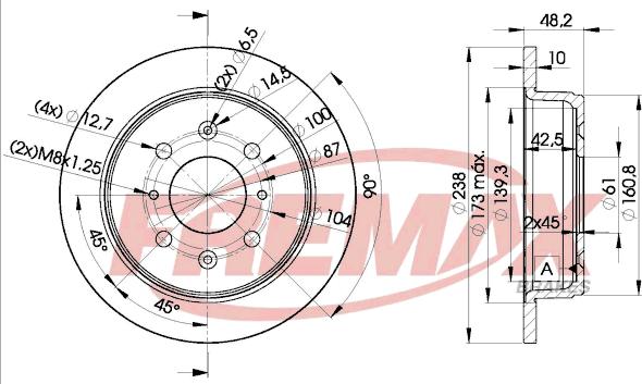 FREMAX BD-0817 - Kočioni disk www.molydon.hr