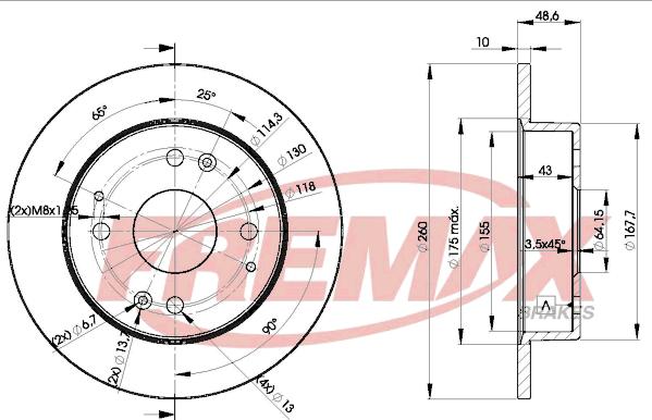 FREMAX BD-0835 - Kočioni disk www.molydon.hr