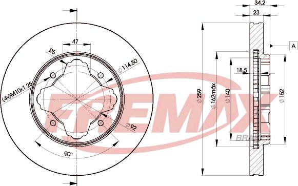 FREMAX BD-0836 - Kočioni disk www.molydon.hr