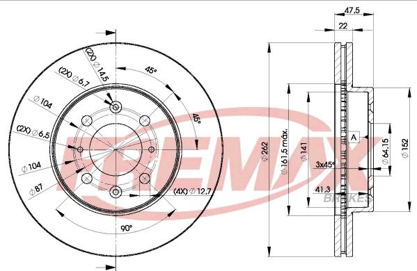 FREMAX BD-0830 - Kočioni disk www.molydon.hr