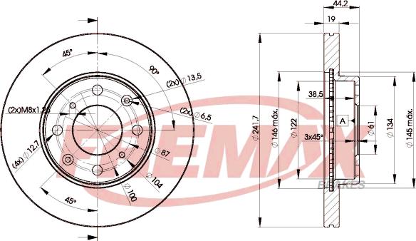 FREMAX BD-0838 - Kočioni disk www.molydon.hr