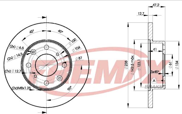 FREMAX BD-0829 - Kočioni disk www.molydon.hr