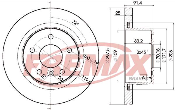 FREMAX BD-0380 - Kočioni disk www.molydon.hr