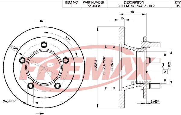 FREMAX BD-0372 - Kočioni disk www.molydon.hr