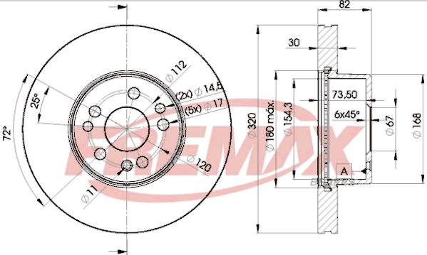 FREMAX BD-0212 - Kočioni disk www.molydon.hr