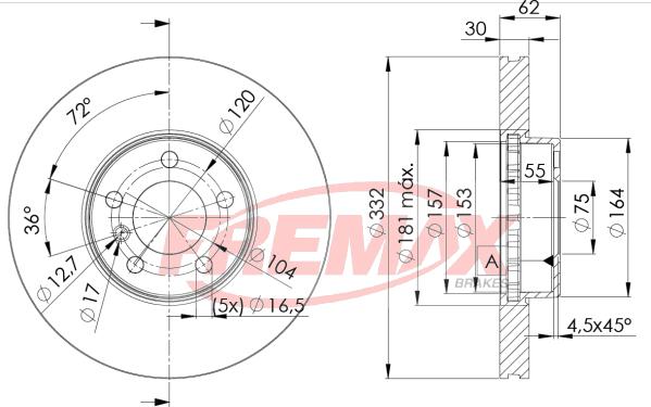 FREMAX BD-1985 - Kočioni disk www.molydon.hr