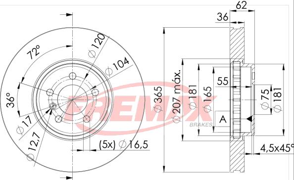 FREMAX BD-1982 - Kočioni disk www.molydon.hr