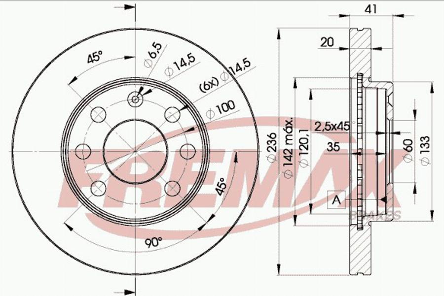 FREMAX BD-1440e - Kočioni disk www.molydon.hr