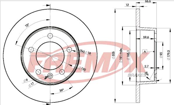 FREMAX BD-1410 - Kočioni disk www.molydon.hr