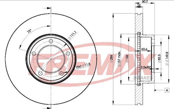 FREMAX BD-1487 - Kočioni disk www.molydon.hr