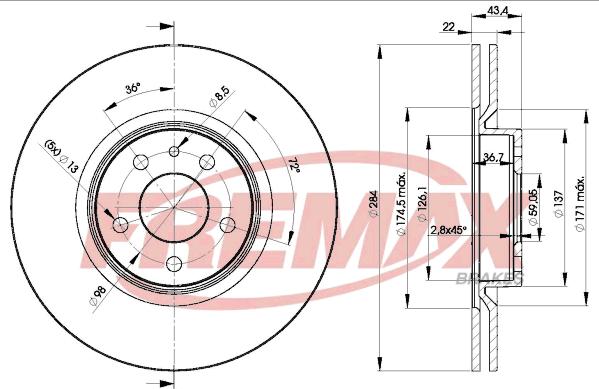 FREMAX BD-1548 - Kočioni disk www.molydon.hr