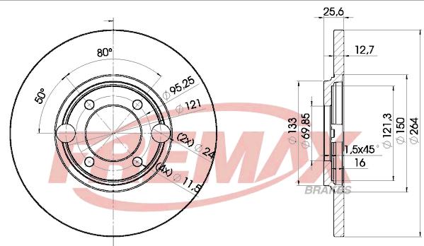 FREMAX BD-1504 - Kočioni disk www.molydon.hr