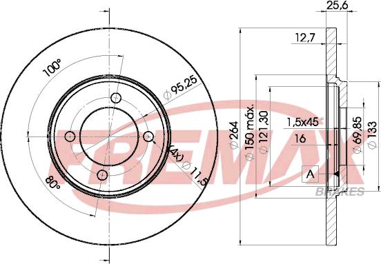 FREMAX BD-1505 - Kočioni disk www.molydon.hr