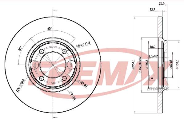 FREMAX BD-1503 - Kočioni disk www.molydon.hr