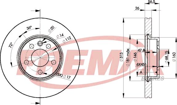 FREMAX BD-1530 - Kočioni disk www.molydon.hr