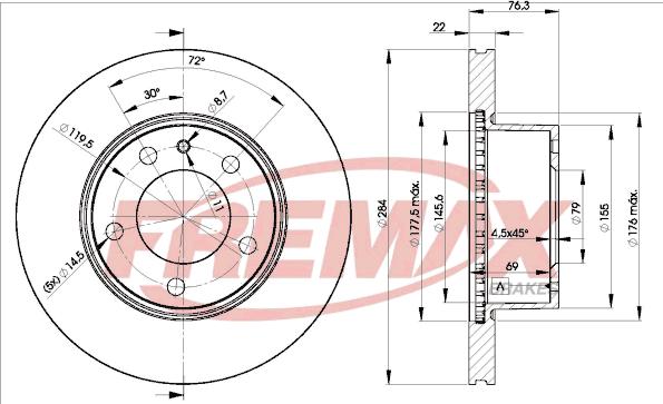 FREMAX BD-1656 - Kočioni disk www.molydon.hr