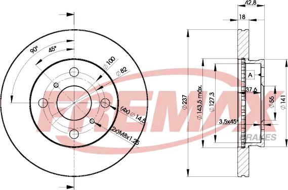 FREMAX BD-1607 - Kočioni disk www.molydon.hr