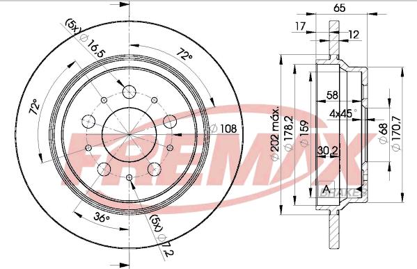 FREMAX BD-1674 - Kočioni disk www.molydon.hr