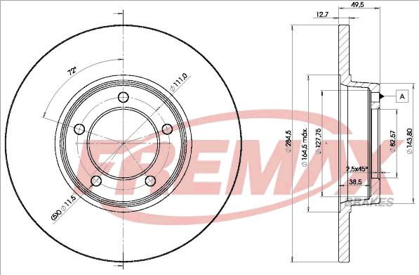 FREMAX BD-1055 - Kočioni disk www.molydon.hr