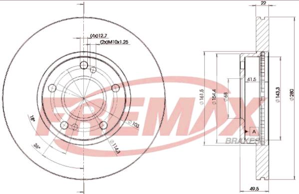 FREMAX BD-1057 - Kočioni disk www.molydon.hr