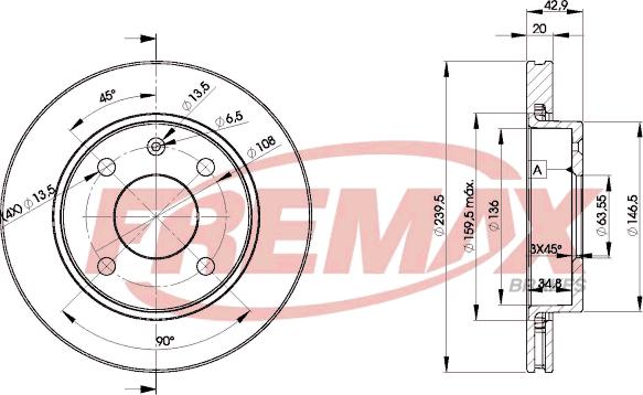 FREMAX BD-1064 - Kočioni disk www.molydon.hr